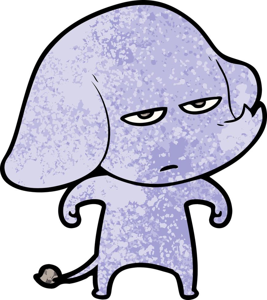annoyed cartoon elephant vector