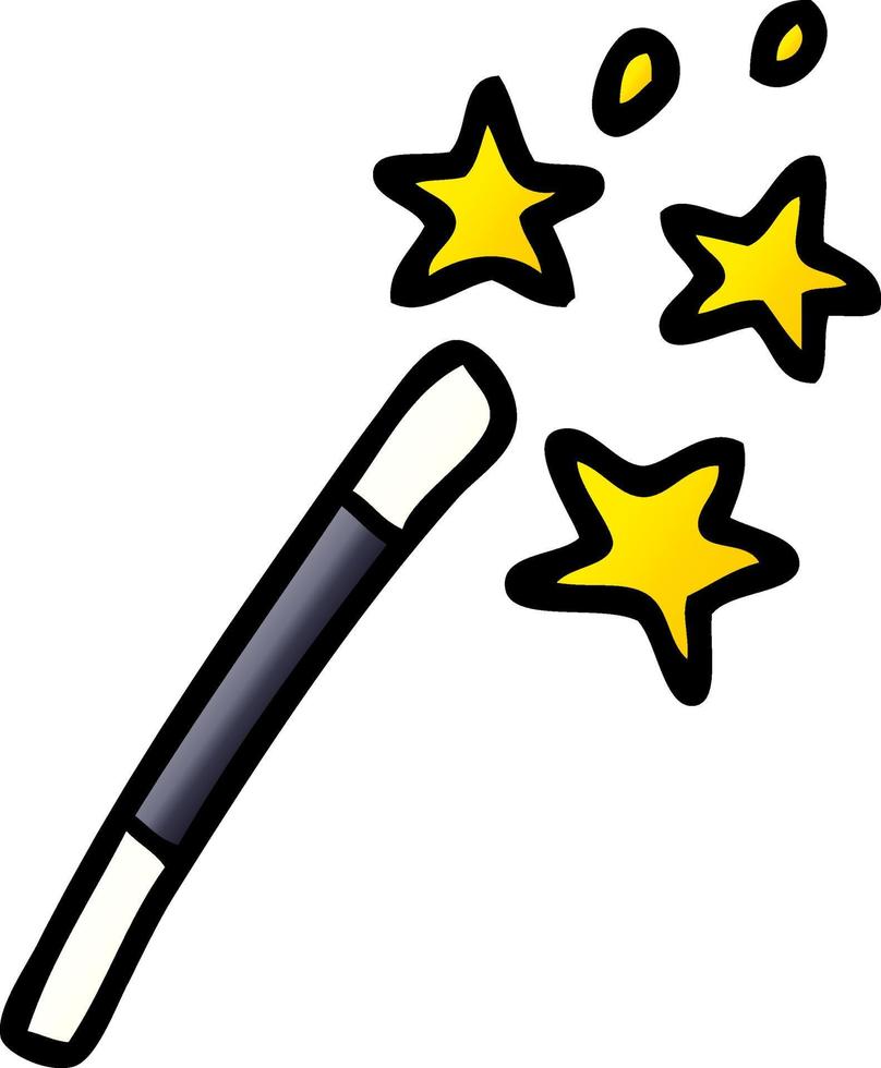 cartoon magic wand vector