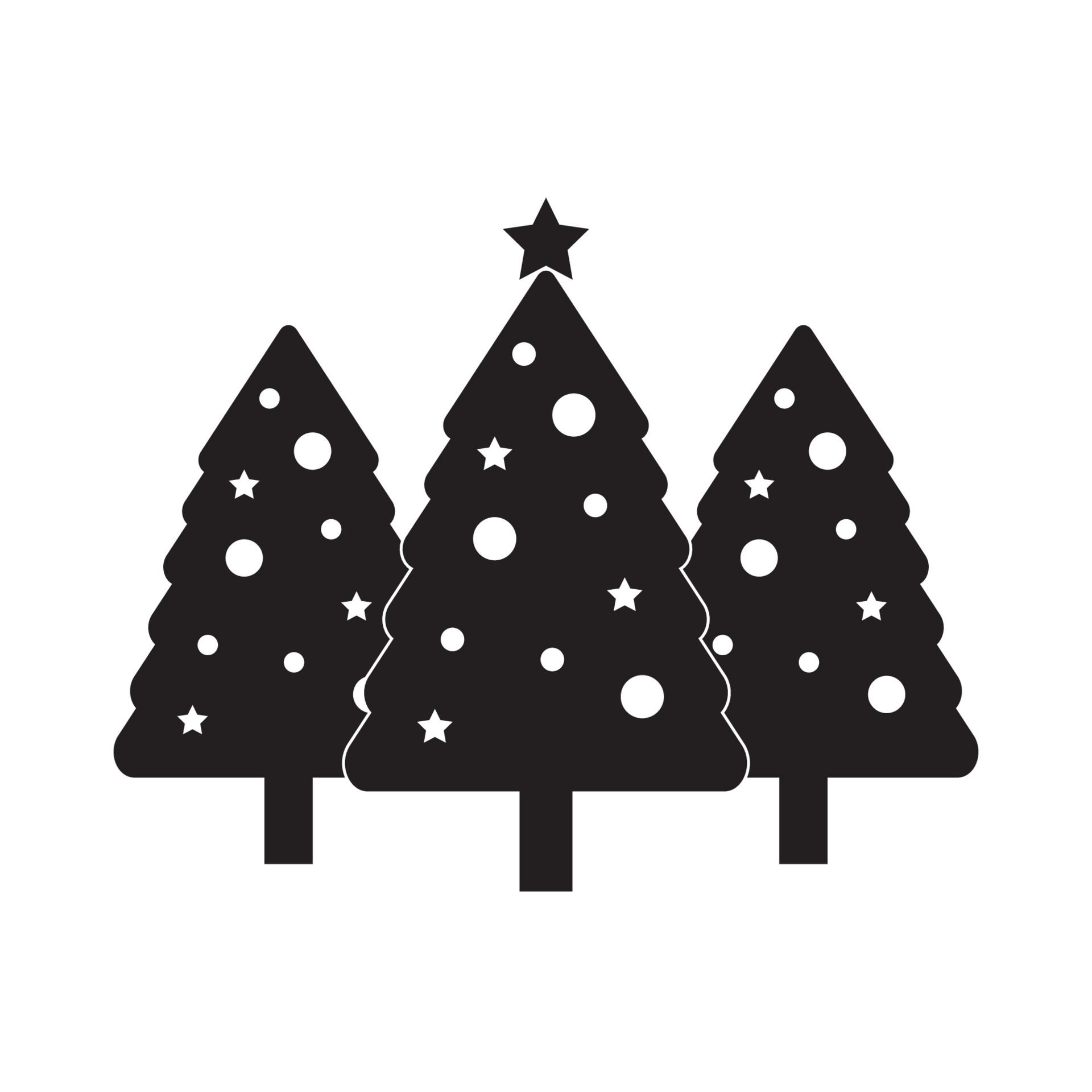 vector image of component items knickknacks at Christmas, this vector