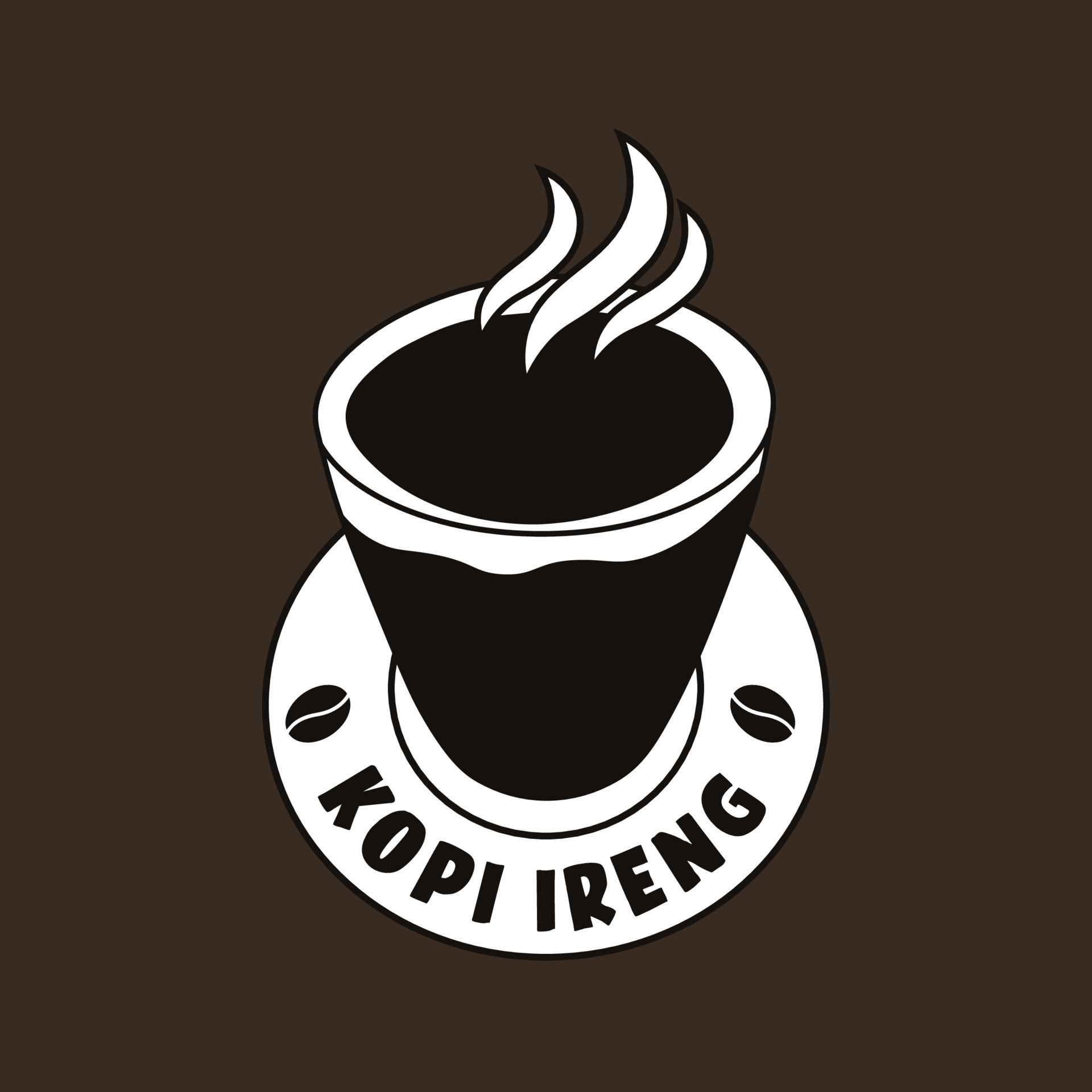 Black coffee logo, coffee shop symbol. 12395849 Vector Art at Vecteezy