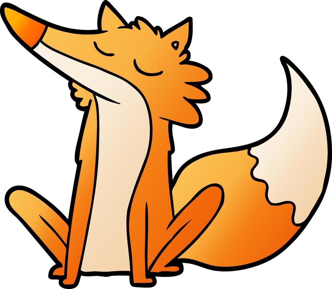 fox cartoon character vector