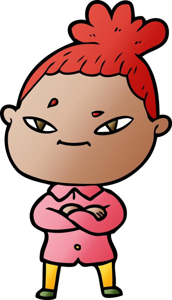Vector cartoon woman