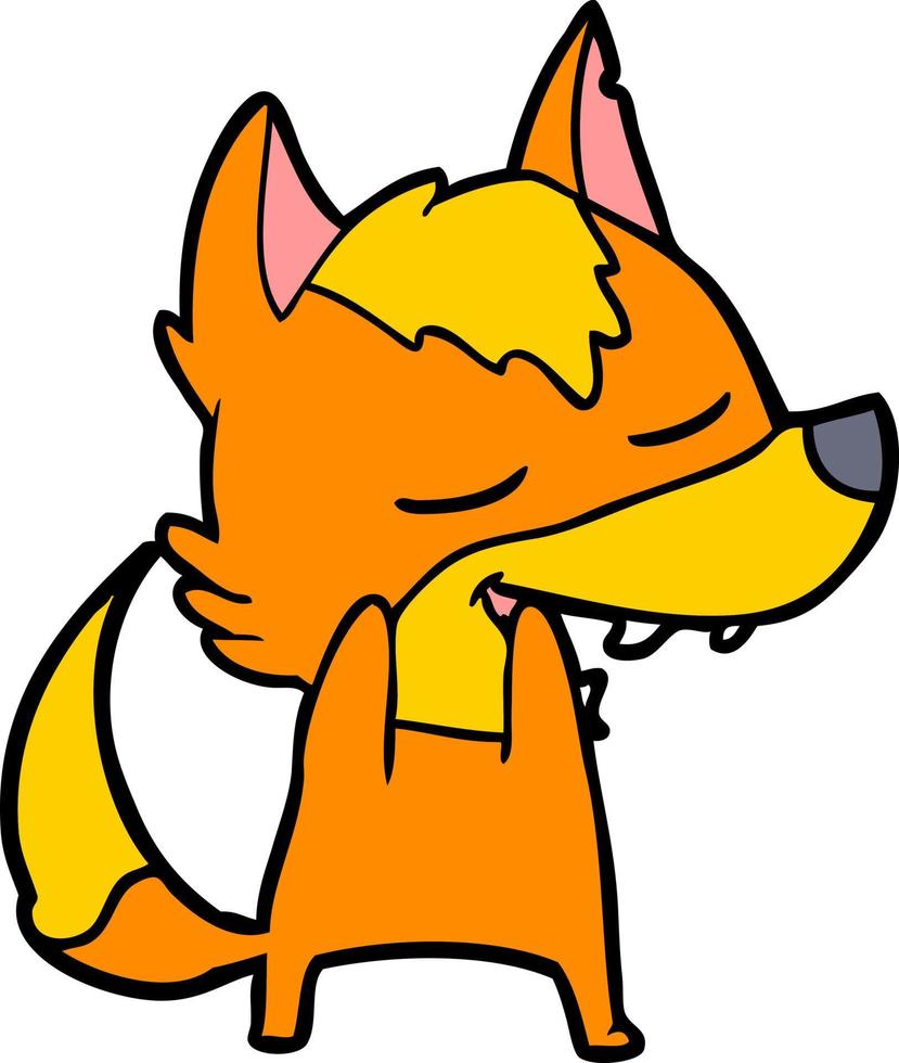 fox cartoon character vector