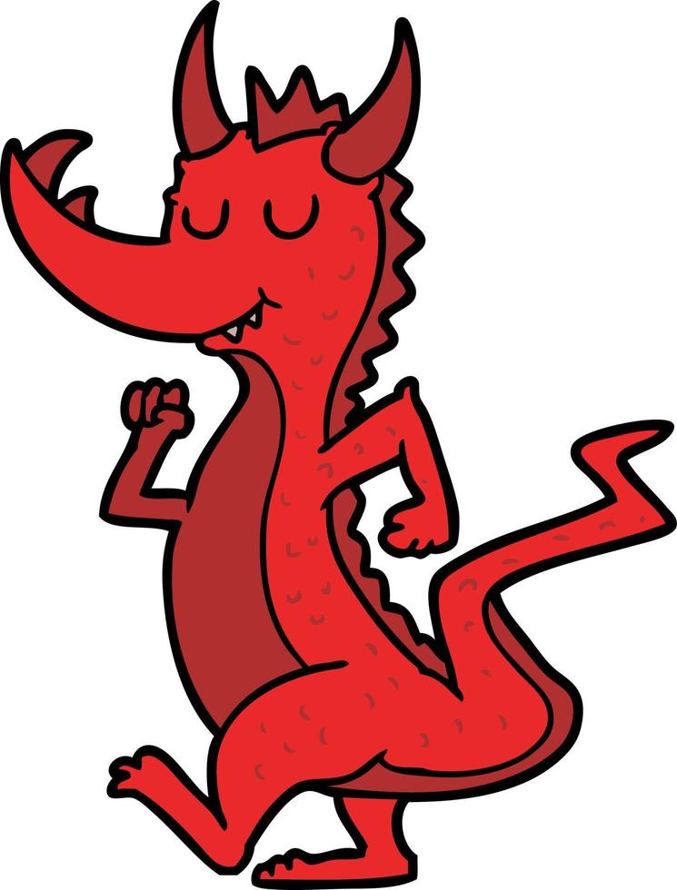 cartoon cute dragon vector