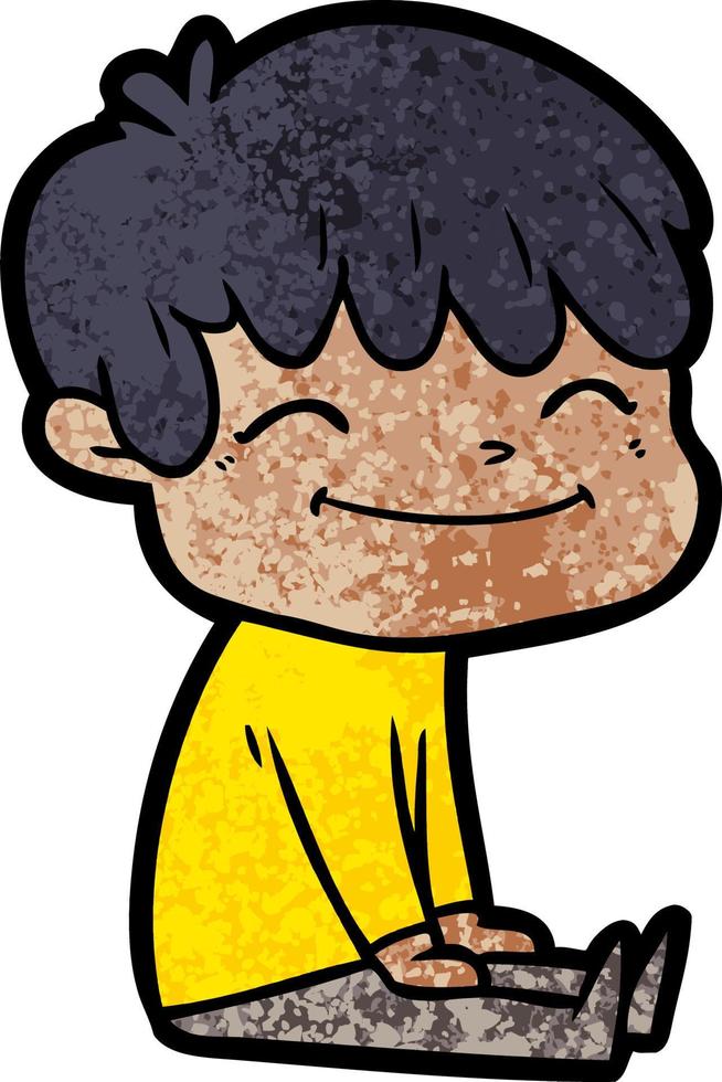 cartoon happy boy vector