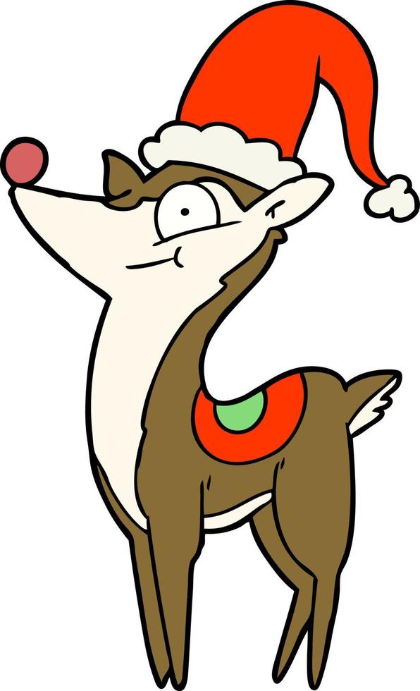 cartoon christmas reindeer vector