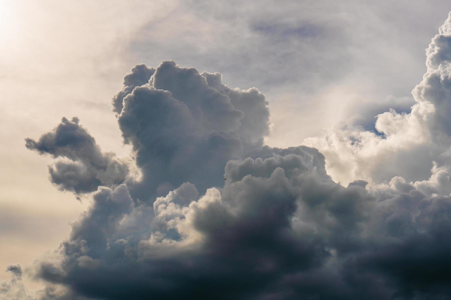 Black clouds before the storm and the rain photo