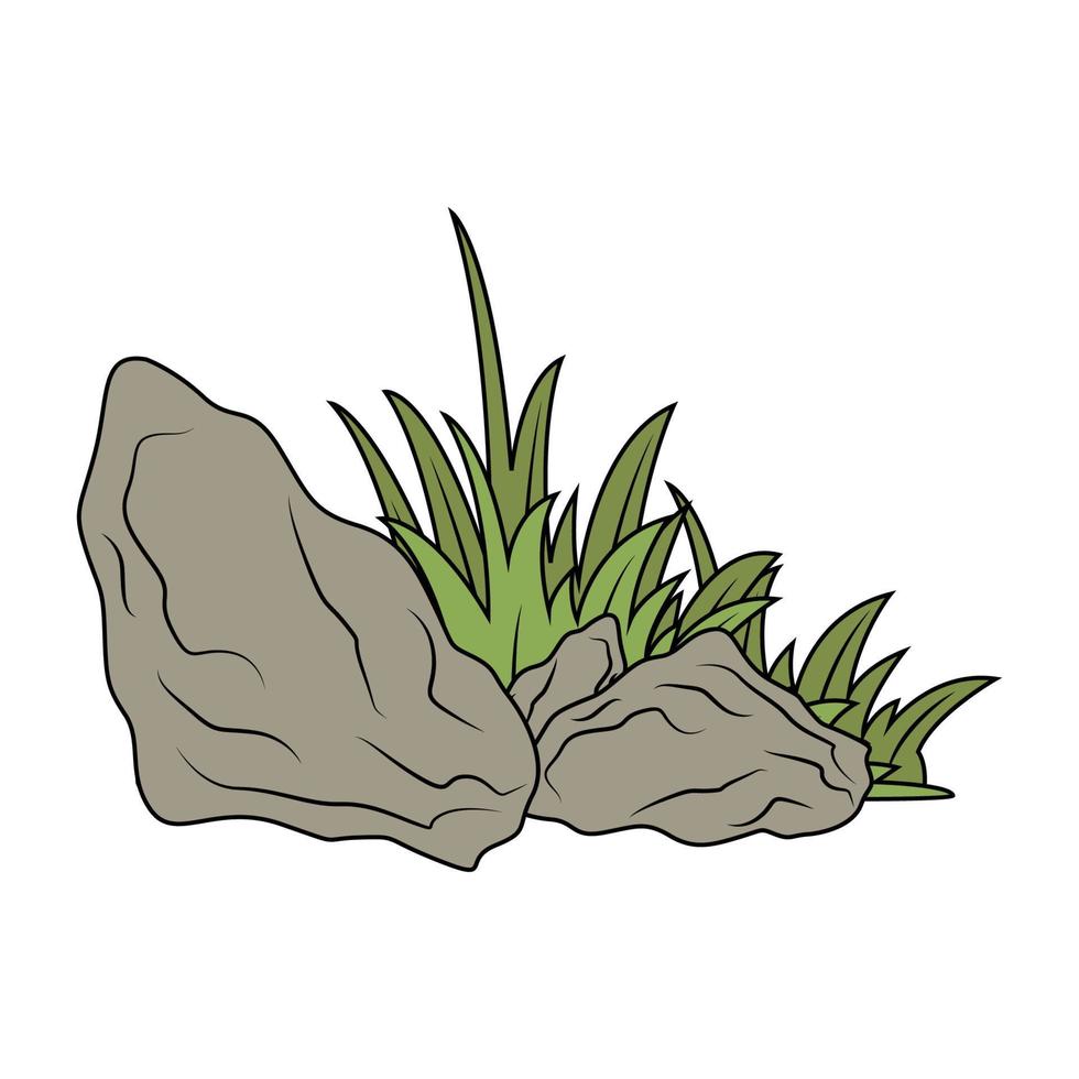 cute grass shape illustration graphic vector
