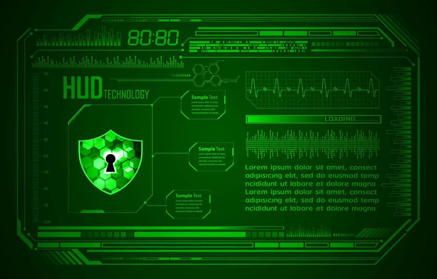 Fondo de tecnología de ciberseguridad moderna con candado vector