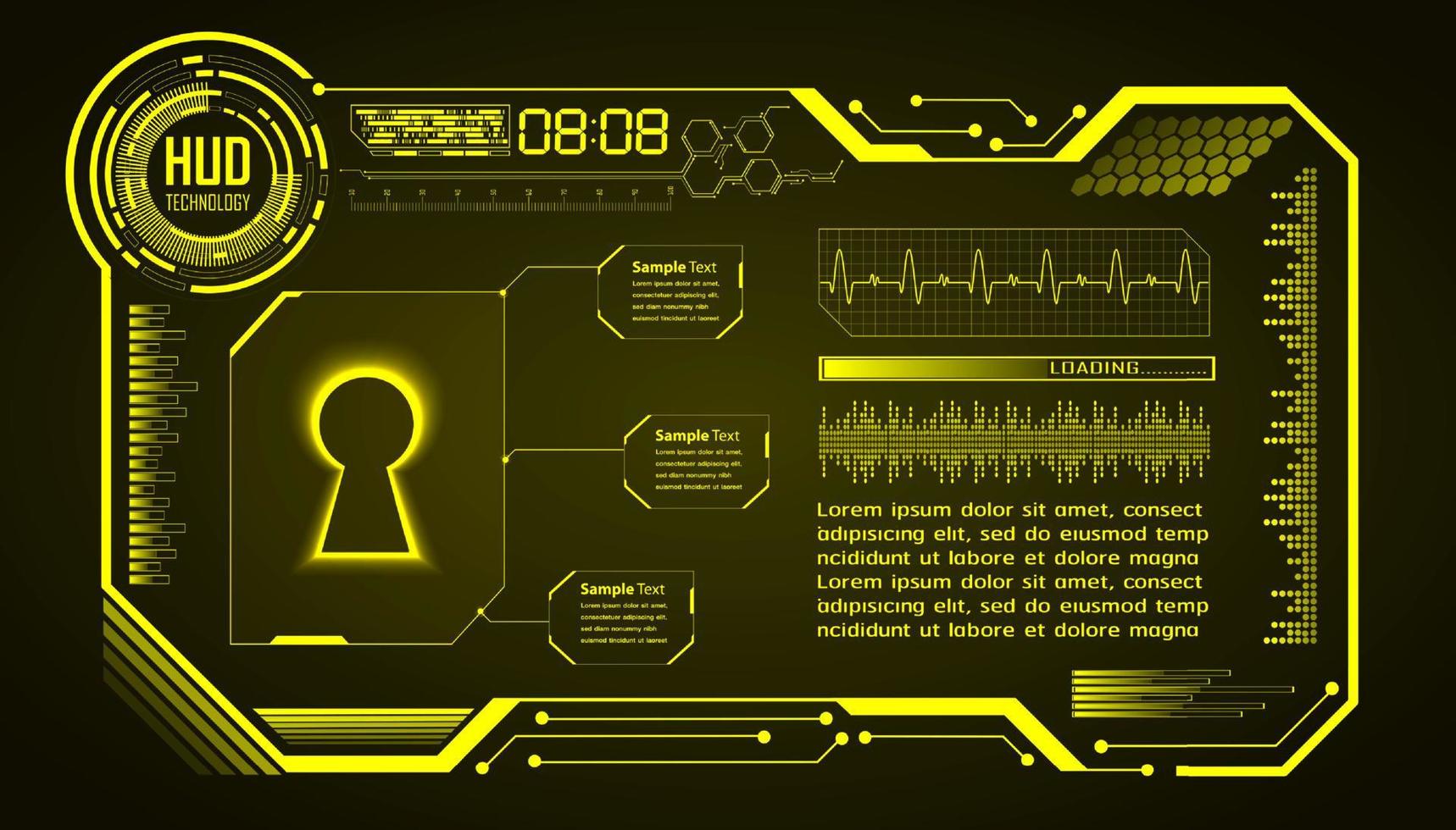 Fondo de tecnología moderna de ciberseguridad con candado vector