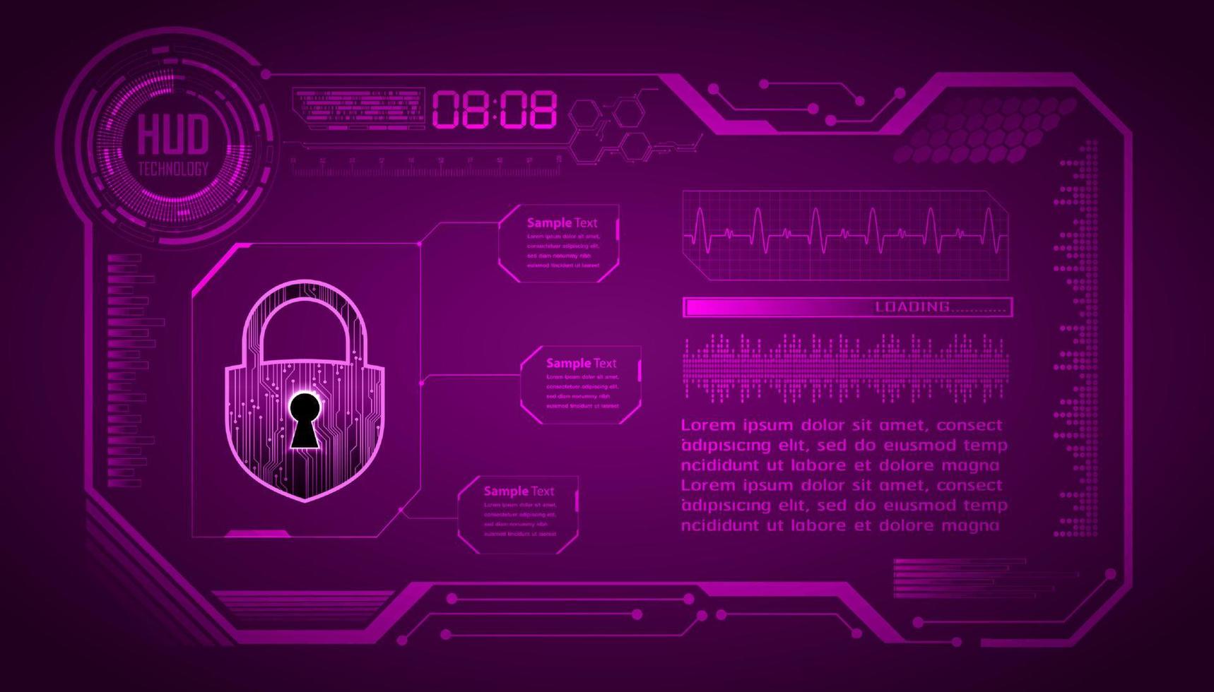 Cybersecurity Modern Technology Background with padlock vector