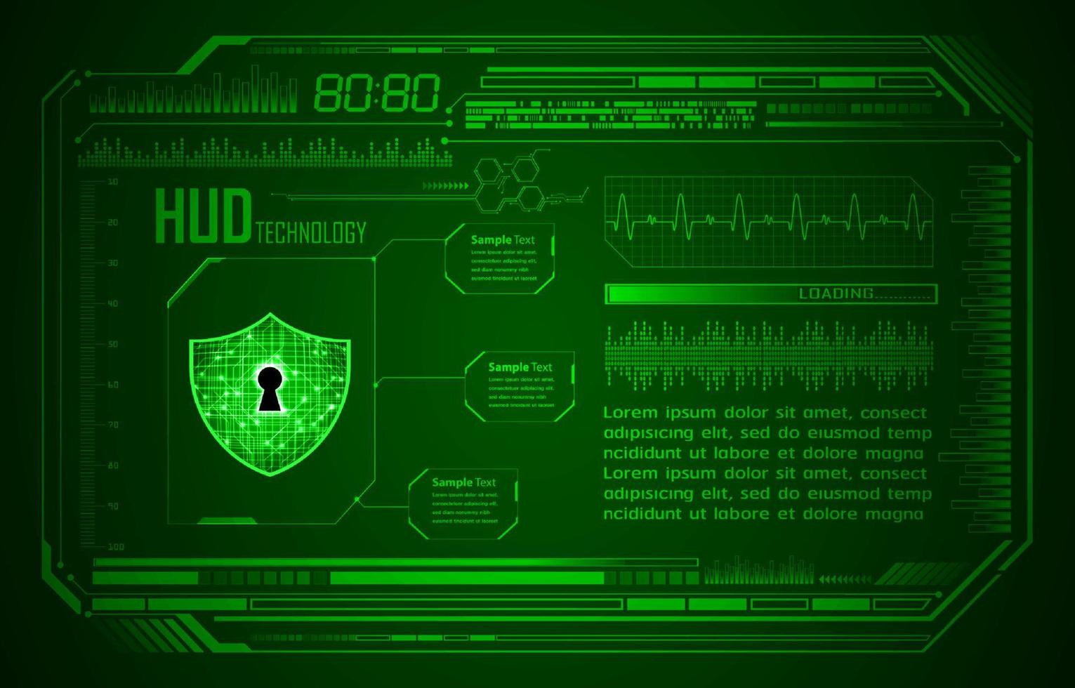 Fondo de tecnología de ciberseguridad moderna con candado vector