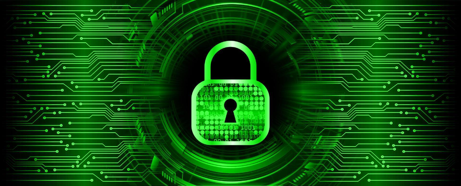 Cybersecurity Modern Technology Background with padlock vector