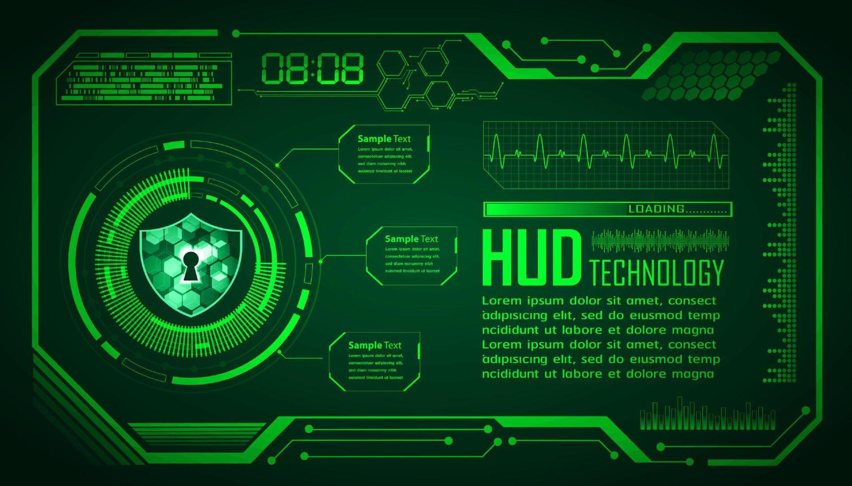 Cybersecurity Modern Technology Background with padlock vector