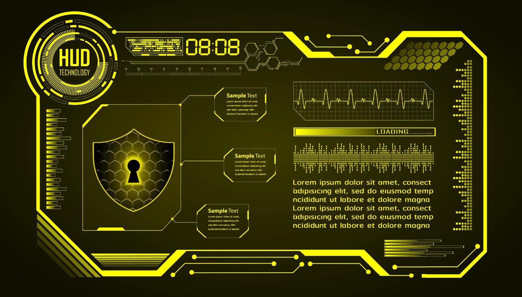 Cybersecurity Modern Technology Background with padlock vector