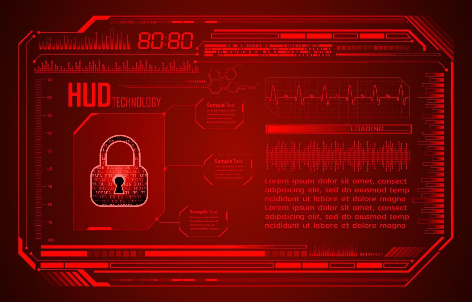 Modern Cybersecurity Technology Background with padlock vector