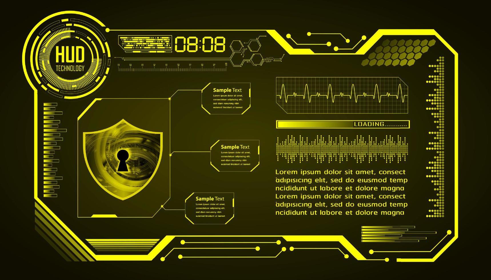 Fondo de tecnología moderna de ciberseguridad con candado vector