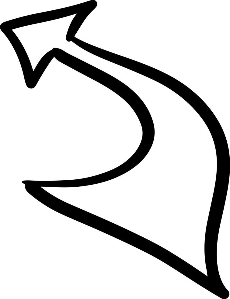 Simple Digital Sketch Arrow vector