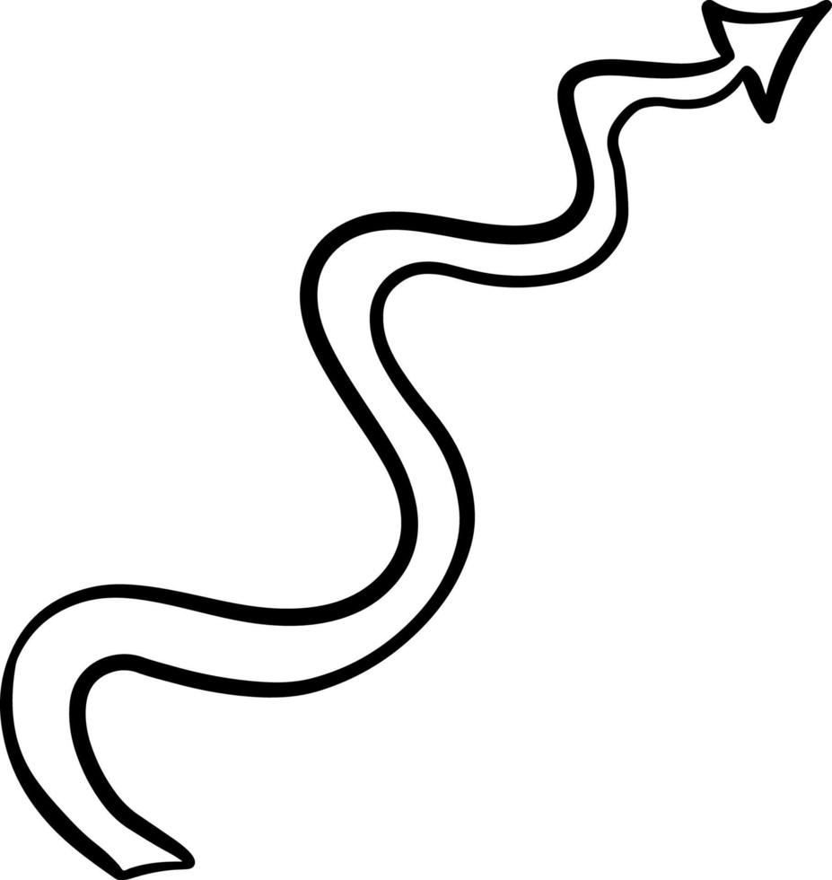 flecha de boceto digital simple vector