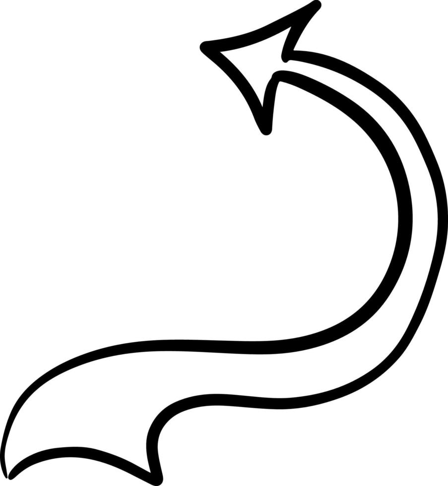 Simple Digital Sketch Arrow vector