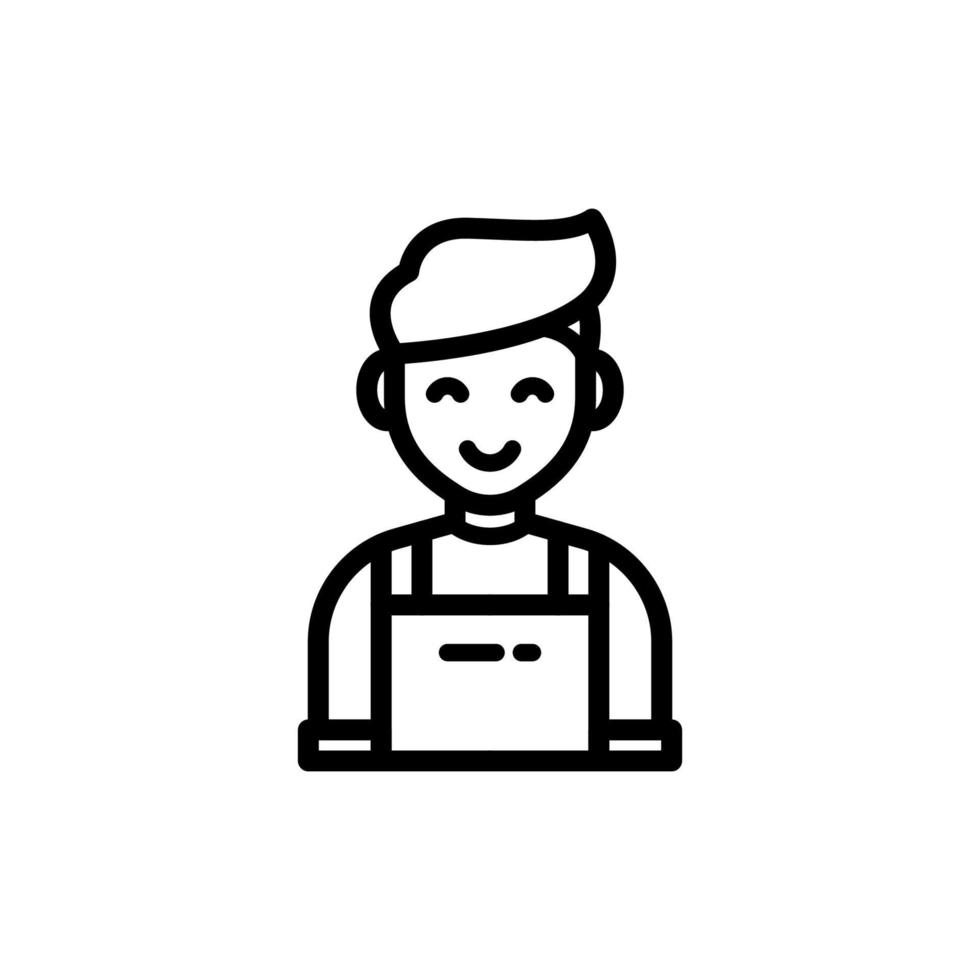 Vector icon of Barista or Coffee maker.