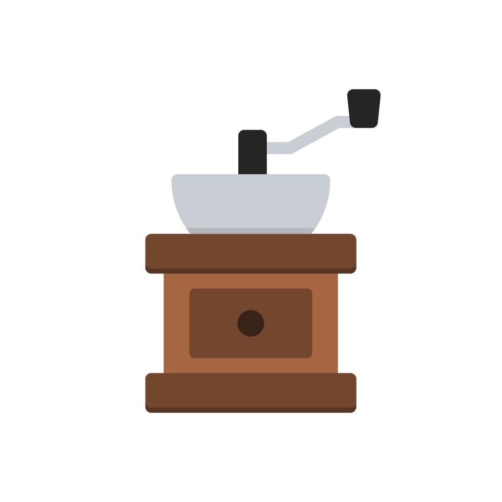 Vintage coffee grinder, icon, Vector, Illustration. 12397037 Vector Art