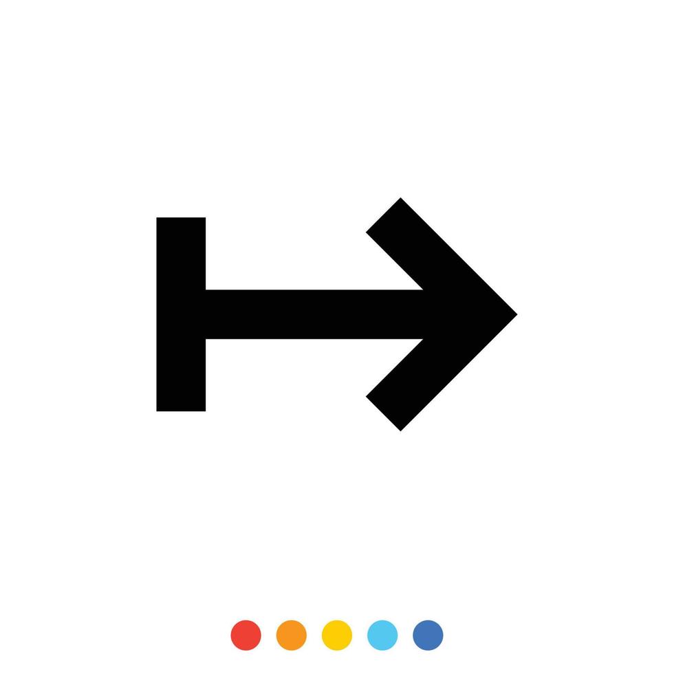 Black arrow icon, Vector, Illustration. vector