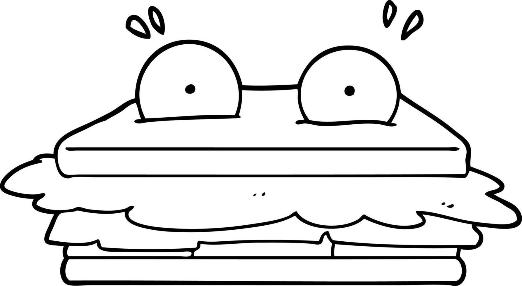 sandwich cartoon character vector