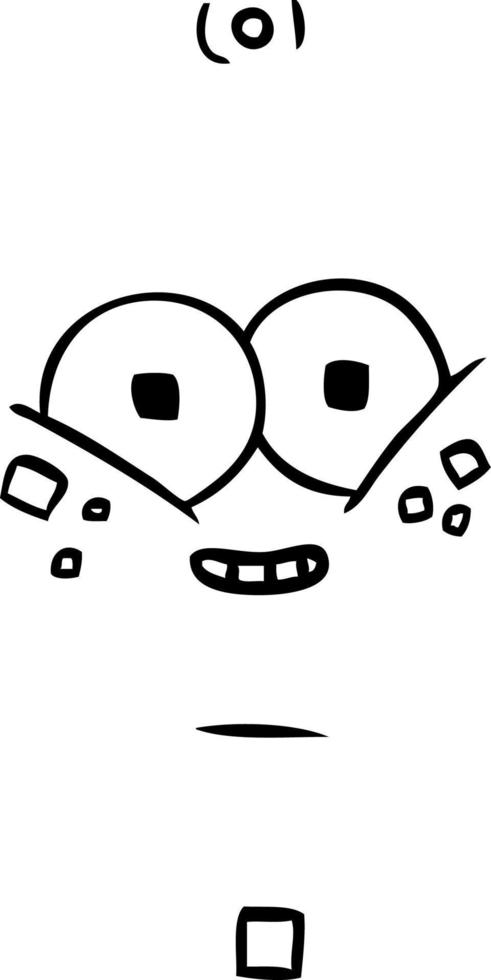 happy energized cartoon robot vector