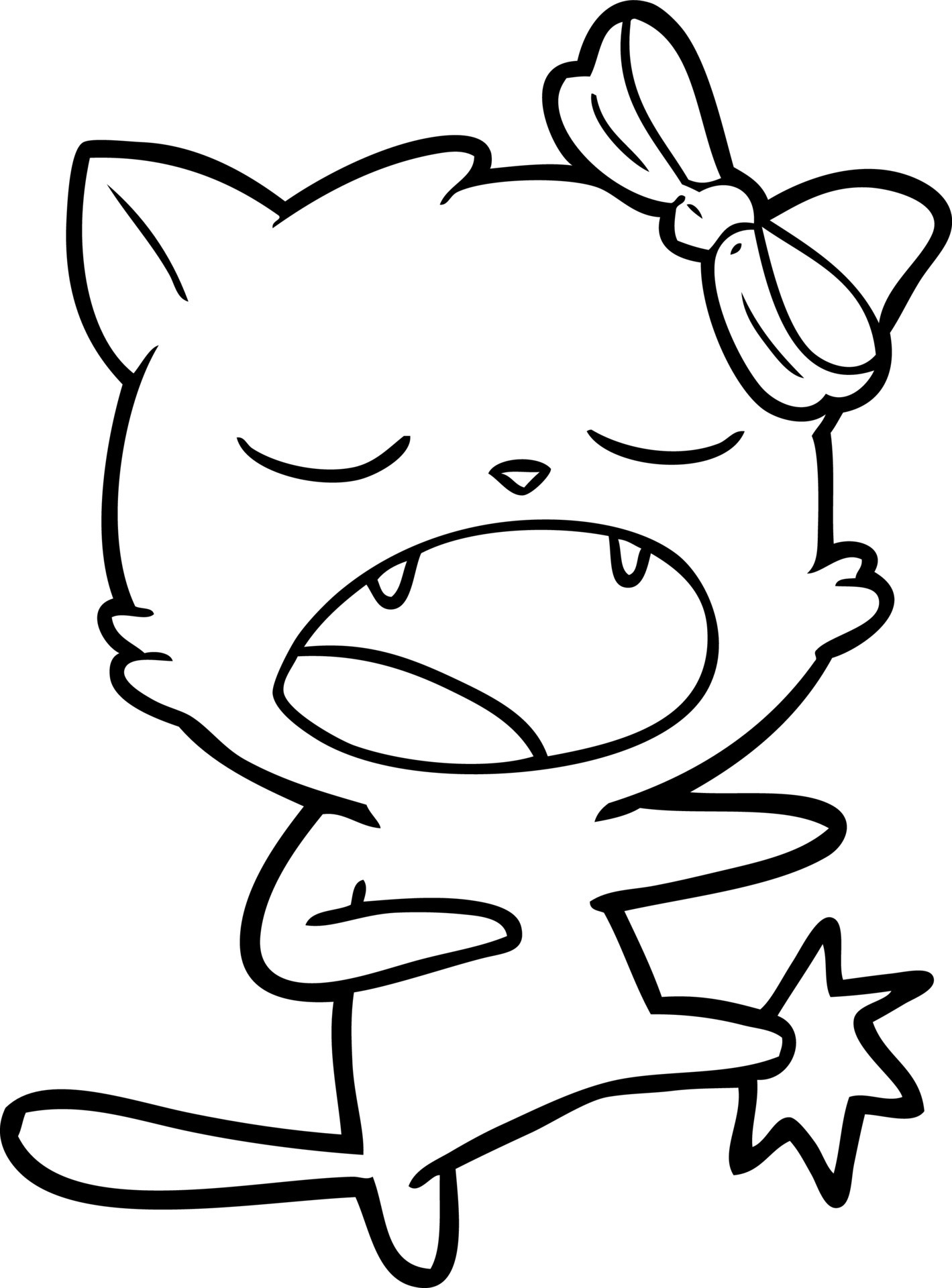 cartoon kicking cat 12398044 Vector Art at Vecteezy