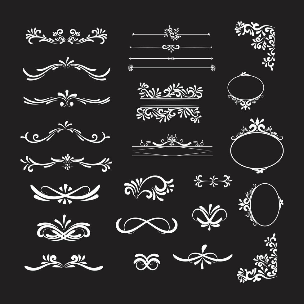 Beautiful vintage vector decorative elements and ornaments design