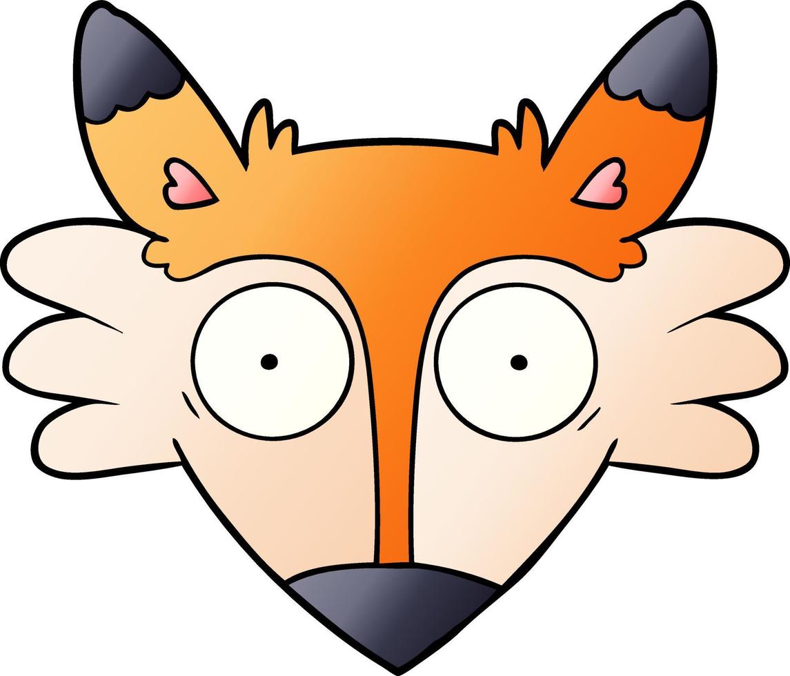 cartoon startled fox vector