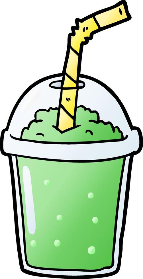 cartoon iced smoothie vector