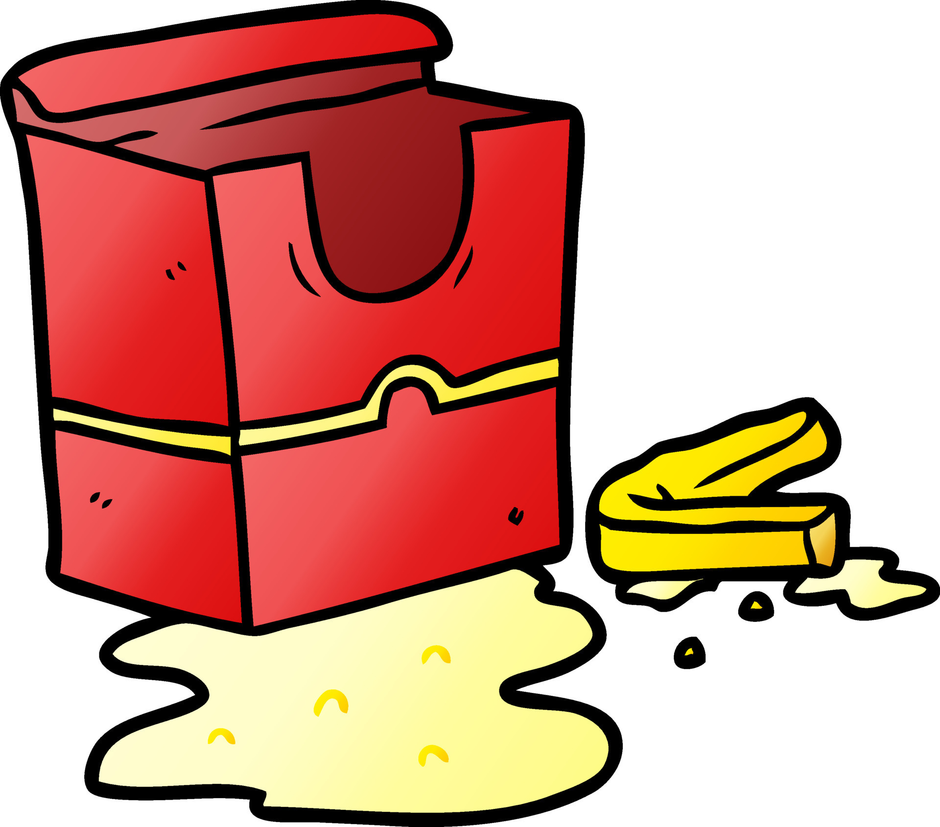 cartoon empty box of fries 12398174 Vector Art at Vecteezy