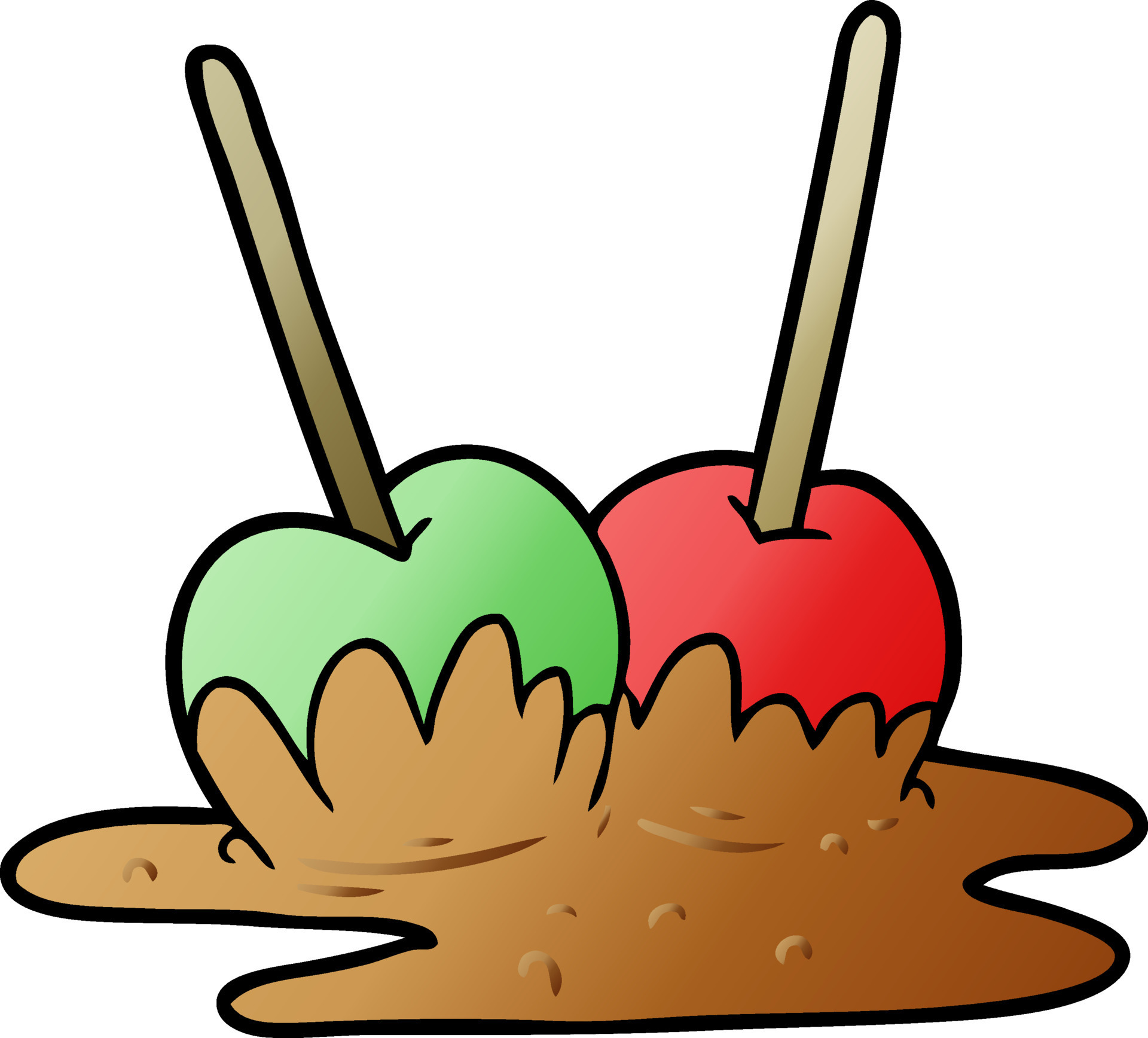 cartoon toffee apples 12398176 Vector Art at Vecteezy
