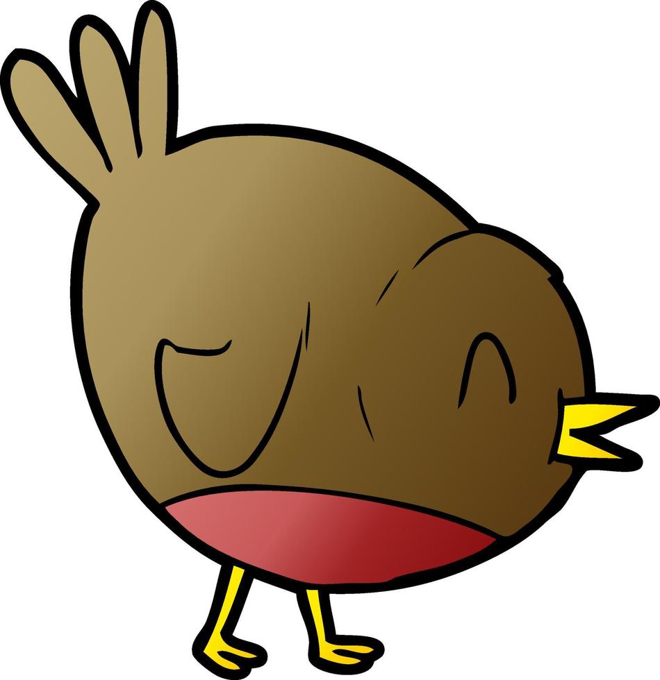 cartoon robin bird vector