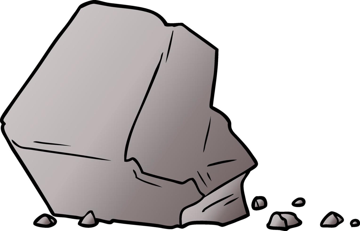 cartoon large rock vector