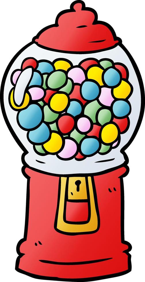 cartoon gumball machine vector