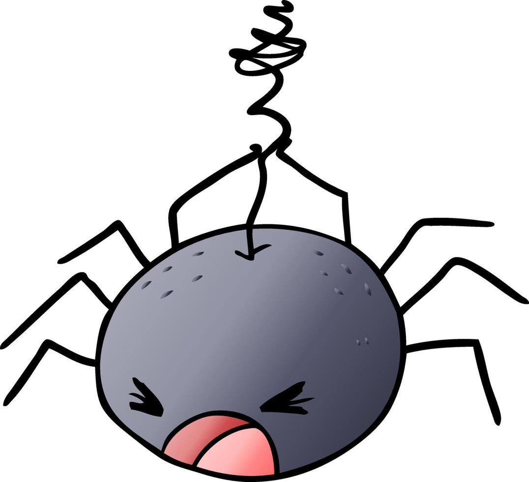 cartoon halloween spider vector