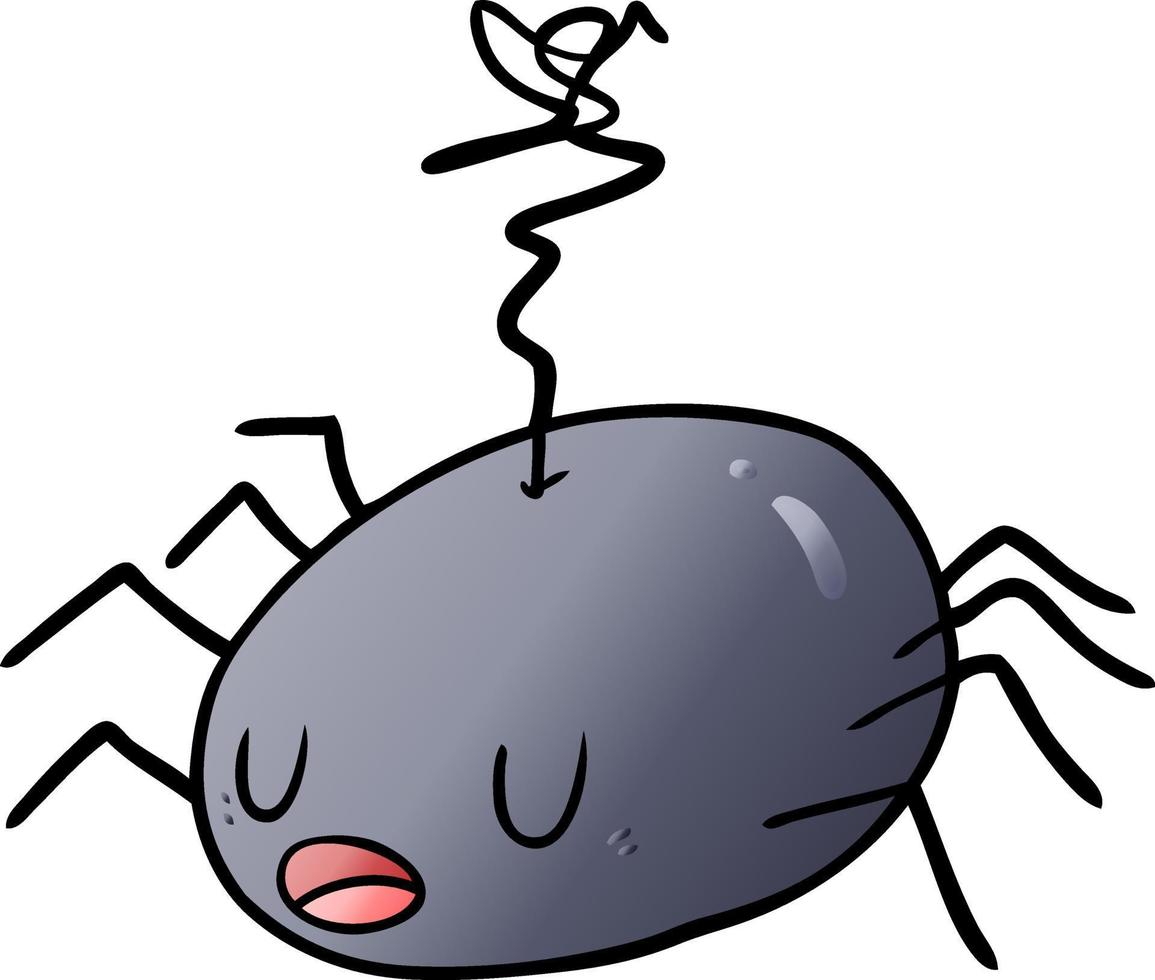 cartoon halloween spider vector