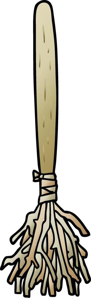 cartoon halloween witches broom vector