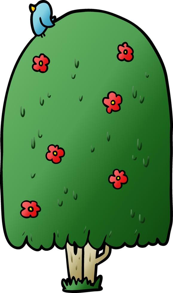 cartoon tall tree vector