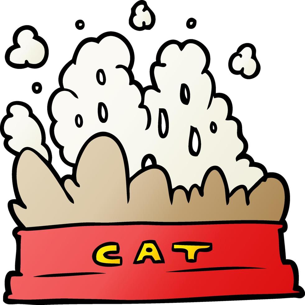 cartoon bowl of cat food vector