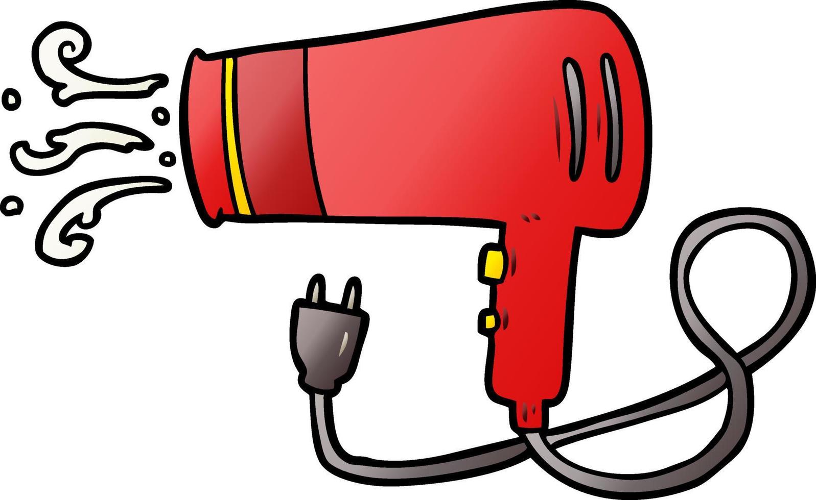 cartoon electric hairdryer vector