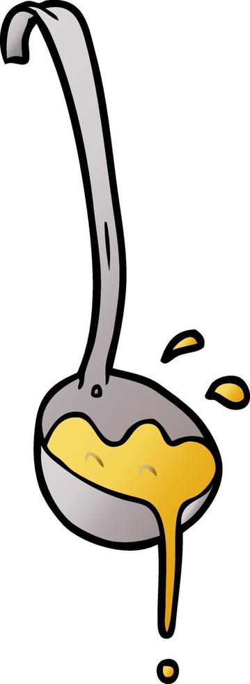 cartoon ladle of soup vector