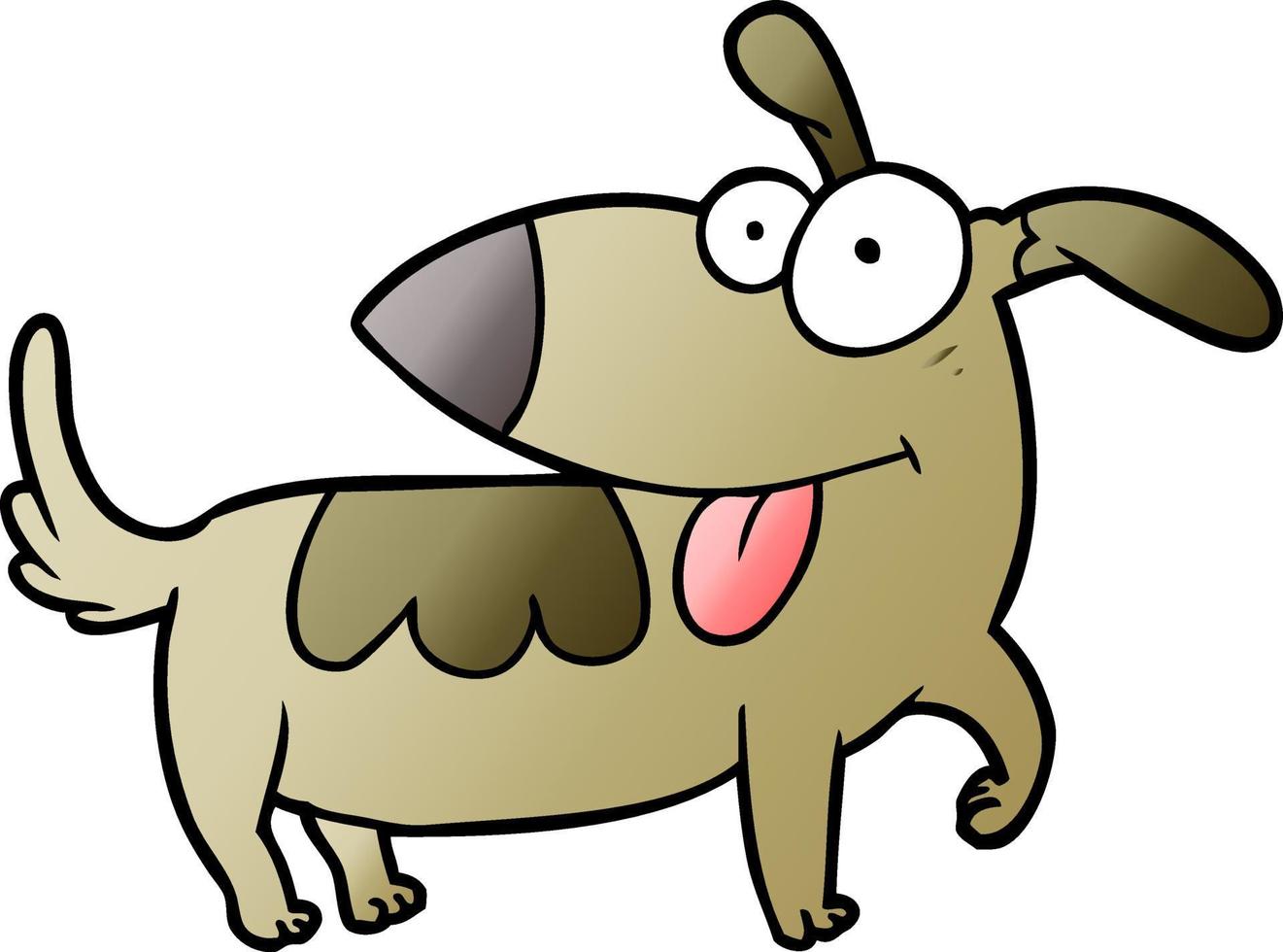 cartoon happy dog vector
