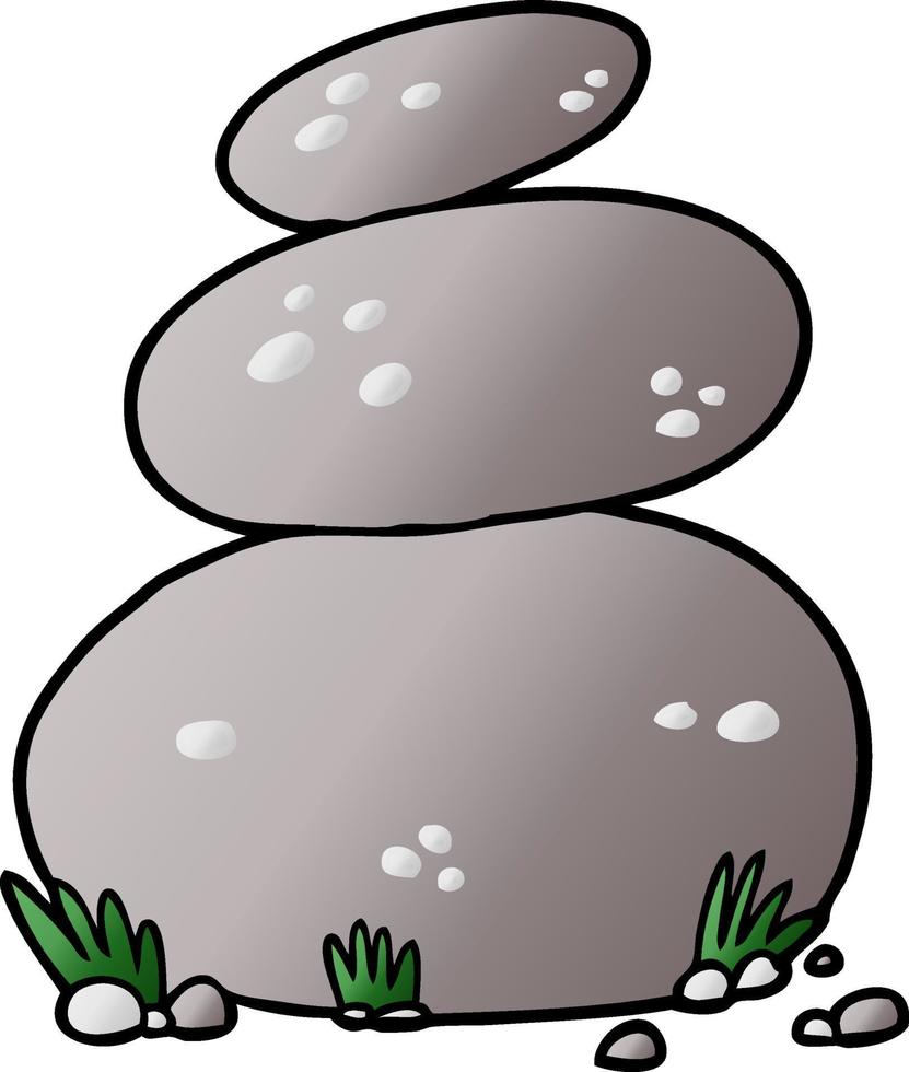 grandes piedras apiladas de dibujos animados vector