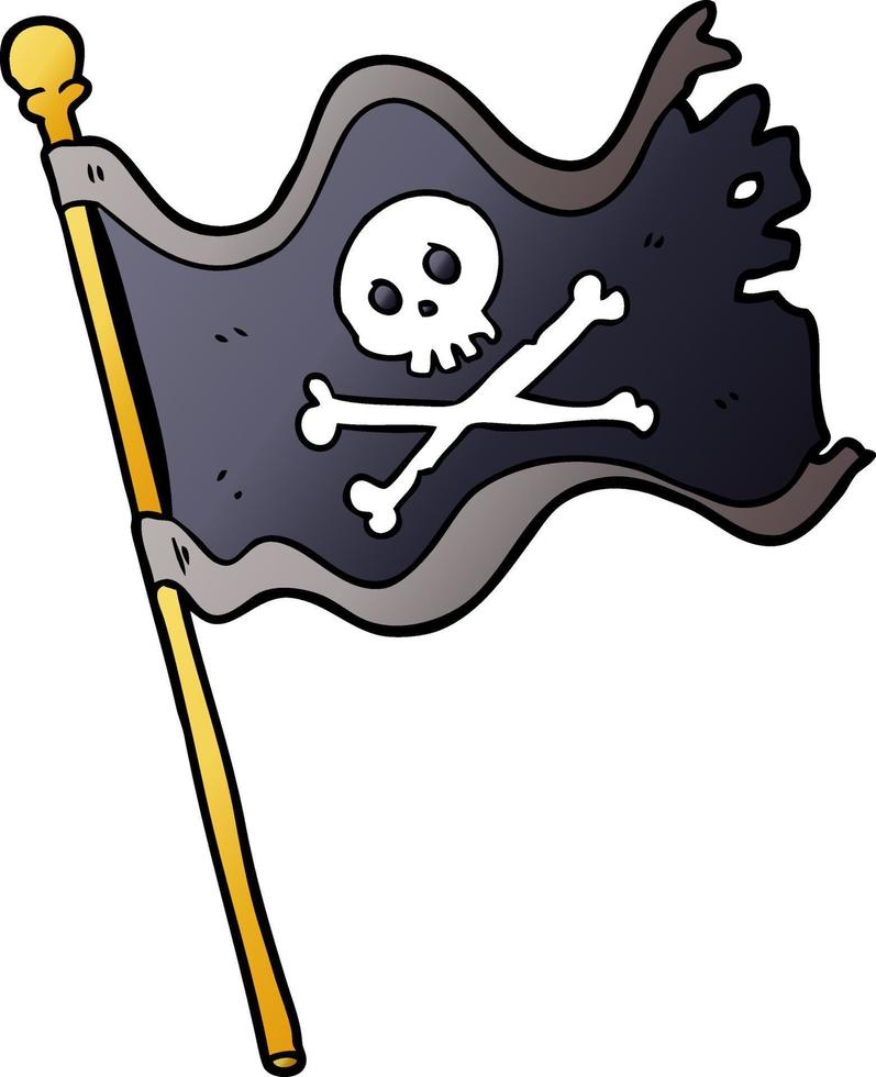 cartoon pirate flag vector