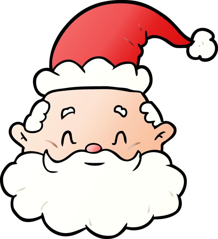 cara de santa claus de dibujos animados vector