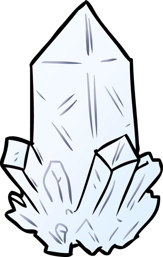 cartoon quartz crystal vector